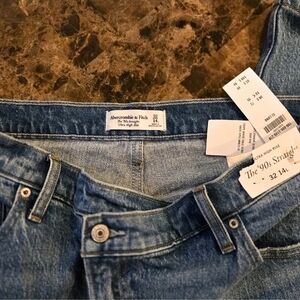 Abercrombie & Fitch Women's Classic Blue Straight Leg Jeans